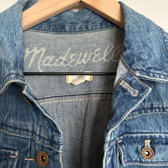 Madewell Cropped Denim Jean Jacket - Picture 3 of 8